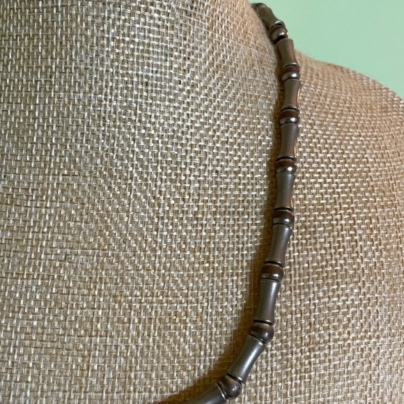 Elegant Silver Bamboo Necklace - Picture 4 of 5